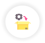 Icône de fabrication de pièces de rechange